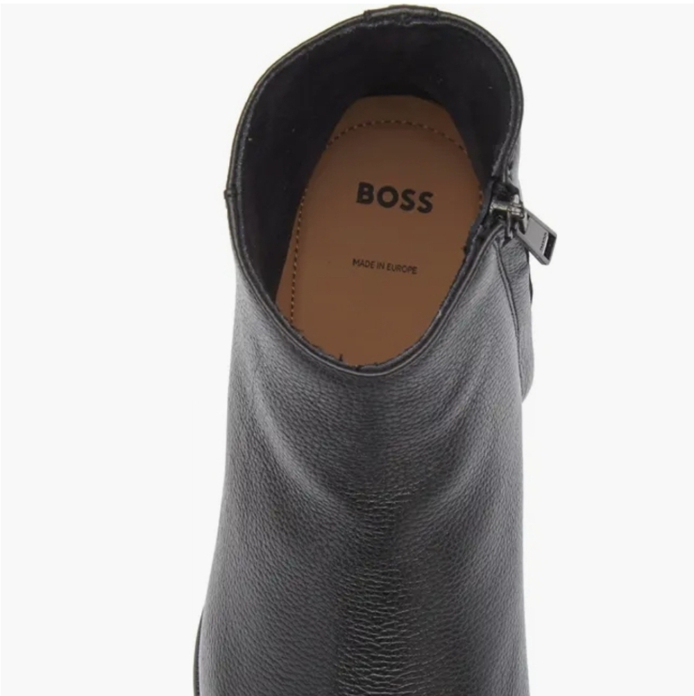 BOSS Men's Black Leather Ankle Boots - Picture 4 of 4